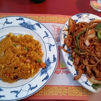 Chopsticks - Sichuan Spicy Pork with fried rice. 4 stars! - Chinese Near Me - Williamstown, Massachusetts