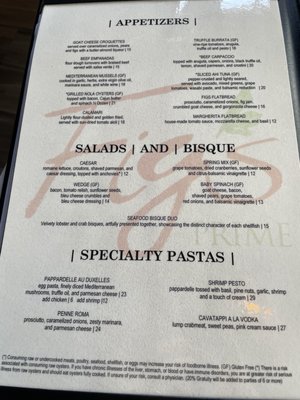 Menu photo 3 Fig's Prime Altamonte Springs, FL
