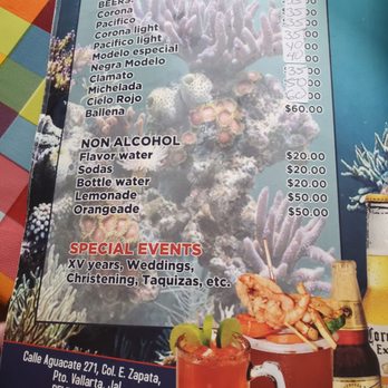 Mariscos Cisneros - Drink menu - Mexican Near Me - Puerto Vallarta, JAL Mariscos Cisneros - Drink menu - Mexican Near Me - Puerto Vallarta, JAL