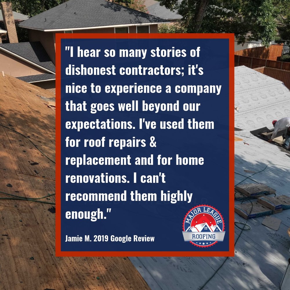 Slide of Major League Roofing