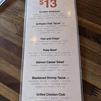 Eureka! - New lunch specials menu - American Near Me - Irvine, California