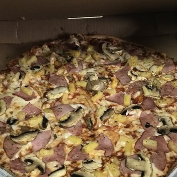 Domino's Pizza - Large; Thin crust, robust inspired tomato sauce - Ham, Pineapple, mushrooms - Pizza Near Me - Carrollton, Texas Domino's Pizza - Large; Thin crust, robust inspired tomato sauce - Ham, Pineapple, mushrooms - Pizza Near Me - Carrollton, Texas