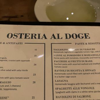 Osteria Al Doge - Menu - Italian Near Me - New York, New York Osteria Al Doge - Menu - Italian Near Me - New York, New York