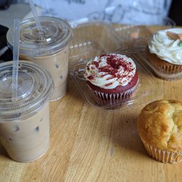 cupcakes and iced coffee