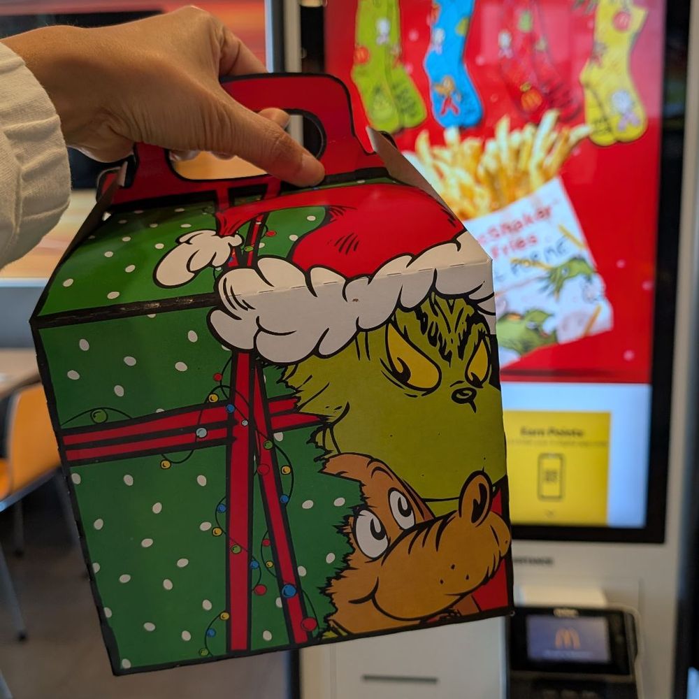 McDonald's - what color of the Grinch socks am I getting? - Burgers Near Me - Fort Myers, Florida McDonald's - what color of the Grinch socks am I getting? - Burgers Near Me - Fort Myers, Florida
