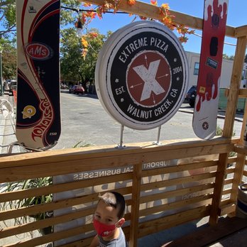 Extreme Pizza - My son wanted to take a pic with the sign - Pizza Near Me - Walnut Creek, California Extreme Pizza - My son wanted to take a pic with the sign - Pizza Near Me - Walnut Creek, California