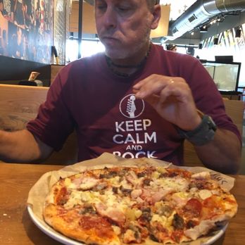 MOD Pizza - My husband eating at MOD - Fast Food Near Me - Severna Park, Maryland