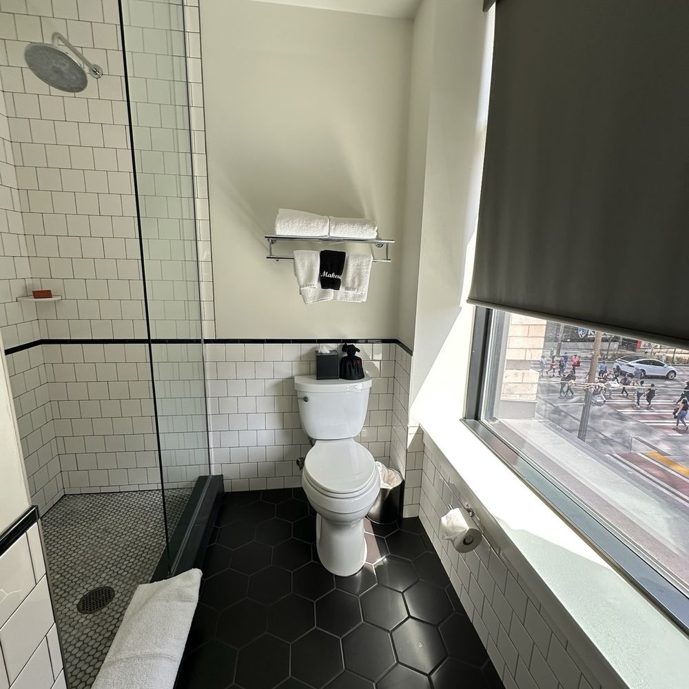 The State Hotel - The first bathroom I was in was great, but the dog hair on the bed had me wanting a new room. - Hotels Near Me - Seattle, Washington The State Hotel - The first bathroom I was in was great, but the dog hair on the bed had me wanting a new room. - Hotels Near Me - Seattle, Washington