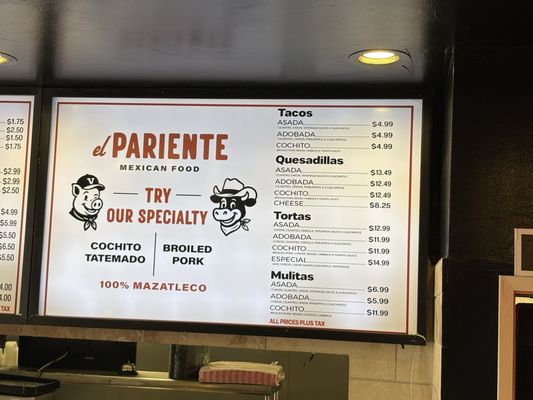 Menu photo 2 El Pariente San Diego, CA