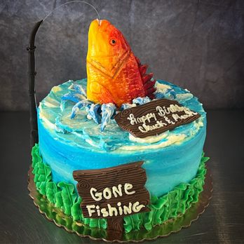 Cakelicious Bakery & Cafe - gone fishing cake - Bakeries Near Me - South Kingstown, Rhode Island