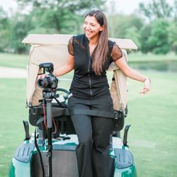 Creative Ideation - Behind the Scenes with Creative Ideation: When you have to get on the back of a golf cart to get that perfect shot.