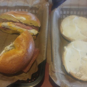 Einstein Bros. Bagels - Croque Melvin egg sandwich and everything bagel with plain schmear - Bagels Near Me - Surprise, Arizona Einstein Bros. Bagels - Croque Melvin egg sandwich and everything bagel with plain schmear - Bagels Near Me - Surprise, Arizona