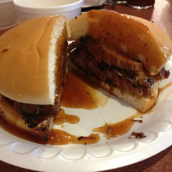 BBQ Express - Brisket sandwich...heaven! - Barbeque Near Me - Marshall, Texas