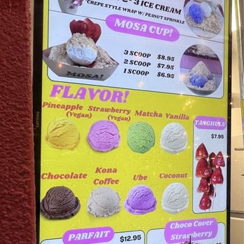MOSA - Menu - Ice Cream & Frozen Yogurt Near Me - Honolulu, Hawaii