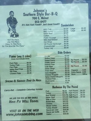 Menu photo 2 Johnson's Southern Style BBQ Harrisburg, IL
