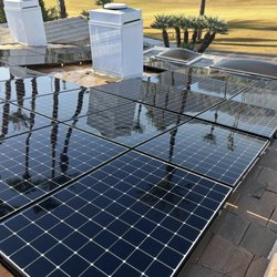 Economy Cleaning Service - Solar panels after cleaning.