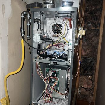 ABC Heating & Air Conditioning - Goodman Furnace Installed with cover off - Heating & Air Conditioning/HVAC Near Me - Champaign, Illinois