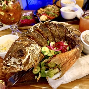 El Viejon - WHOLE FRIED FISH - Red Snapper , delicious. My boys ate it with  soft Tortillas, and i ate this with Rice :) - Seafood Near Me - San Diego, California