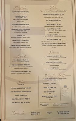 Menu photo 3 Frankos Italian Steakhouse Franklinton, NC Menu photo 3 Frankos Italian Steakhouse Franklinton, NC