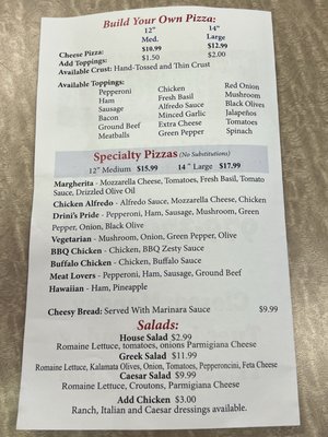 Menu photo 2 Drini Pizza & Pasta Lake Jackson, TX