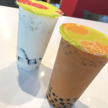 Bomboba - Thai tea w/ boba & Jasmine Milk tea w/ grass jelly - Bubble Tea Near Me - Peoria, Arizona