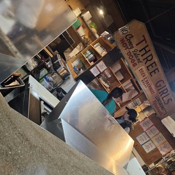 Three Girls Bakery - Tiny food bar area, enclosed by sliding doors. - Bakeries Near Me - Seattle, Washington