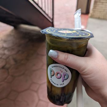 Pop Bubble Tea - Matcha - oat milk tea - Bubble Tea Near Me - Asheville, North Carolina