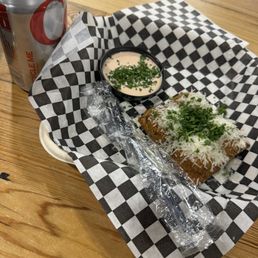 Beef ravioli and buffalo bleu cheese dipping sauce Beef ravioli and buffalo bleu cheese dipping sauce