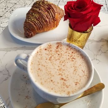 Utopia Caffe - Hot chocolate with chocolate croissant - Breakfast & Brunch Near Me - Tustin, California Utopia Caffe - Hot chocolate with chocolate croissant - Breakfast & Brunch Near Me - Tustin, California