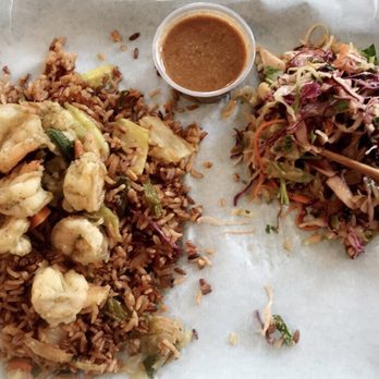 Lona's Lil Eats - Create Your Own -Plate- sautéed shrimp, stir-fried rice, Lime Ginger Peanut Sauce, and Lime Ginger Peanut Salad. Delicious! - Asian Fusion Near Me - St Louis, Missouri Lona's Lil Eats - Create Your Own -Plate- sautéed shrimp, stir-fried rice, Lime Ginger Peanut Sauce, and Lime Ginger Peanut Salad. Delicious! - Asian Fusion Near Me - St Louis, Missouri