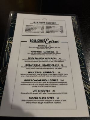 Menu photo 8 Sushi by Bou- Gold Coast Chicago @ Claridge House Chicago, IL Menu photo 8 Sushi by Bou- Gold Coast Chicago @ Claridge House Chicago, IL