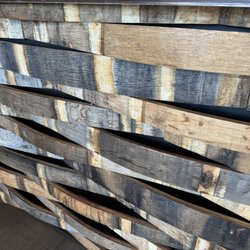 Aubrey Vineyards - The front of the bar is decorated with planks from old wine barrels, which was pretty cool.