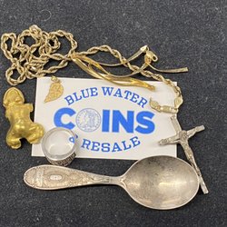 Blue Water Coins & Resale - Need to SELL some Gold or Silver Jewelry? Stop in and see how much CASH you can get for your unwanted gold and silver!