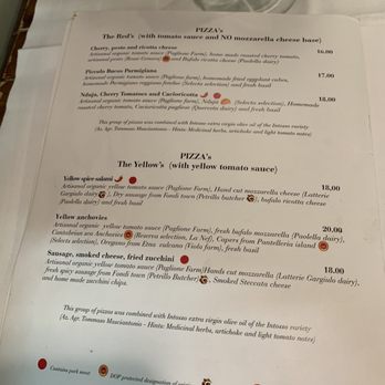 Piccolo Buco - Menu - Italian Near Me - Rome, RM