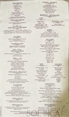 Menu photo 1 Sol Inca Jackson Heights, NY Menu photo 1 Sol Inca Jackson Heights, NY
