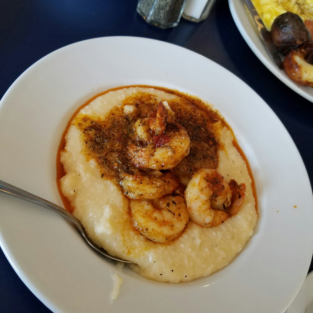 Biscuits - Shrimp and grits!!!! Yum! - Breakfast & Brunch Near Me - Oak Bluffs, Massachusetts