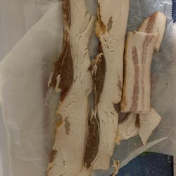 Arthur's Market - I try to support local businesses but this went from the package to the trash. Very very disappointed. 1/3 lb bacon trash.