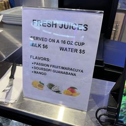 Juice Menu