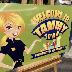 Carol Stream Public Library - Office Tammy brings Safety Town!