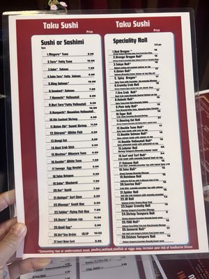 Menu photo 8 Taku Sushi Washington, DC, DC Menu photo 8 Taku Sushi Washington, DC, DC