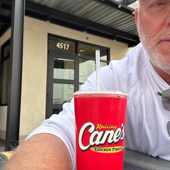 Raising Cane's Chicken Fingers - Me finishing up my soda - Chicken Shop Near Me - Denver, Colorado