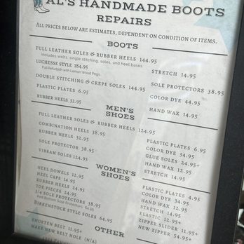 Al's Handmade Boots - Shoe Repair Near Me - Houston, Texas