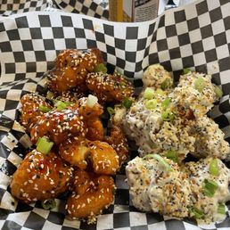 Boneless wings - sesame Thai and everything but the bagel Boneless wings - sesame Thai and everything but the bagel