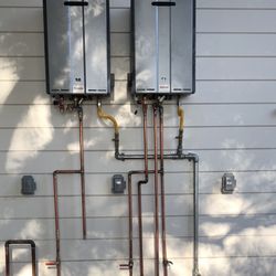 Winters Plumbing Service - Dual Tankless Installation.