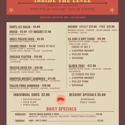 Lil Earls Twisted Q - Menu