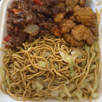 Panda Express - Orange Chicken Beijing beef chow mein 2 entree combo - Chinese Near Me - Downey, California Panda Express - Orange Chicken Beijing beef chow mein 2 entree combo - Chinese Near Me - Downey, California
