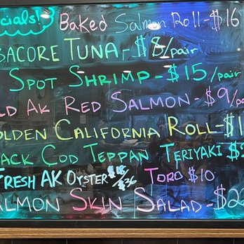 Kumagoro - a menu on a blackboard - Japanese Near Me - Anchorage, Alaska Kumagoro - a menu on a blackboard - Japanese Near Me - Anchorage, Alaska