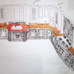 Malvern Kitchen & Bath - Malvern Kitchen and Bath -- my drawing for Juan to furnish the correct cabinets for our kitchen