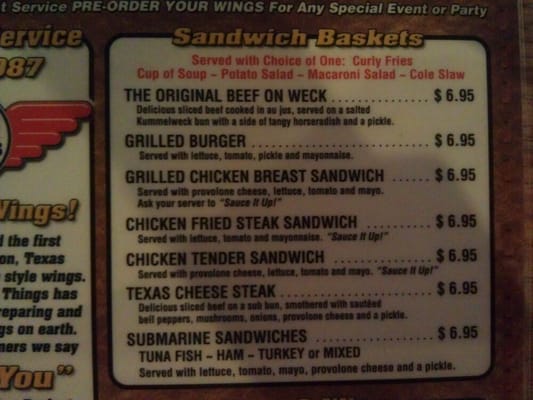 Menu photo 7 Wings'n Things Houston, TX