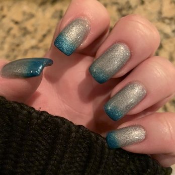 Blue Pearl Nails & Spa - Trina rocked my nails!  *note, the mood polish is my personal gel that I brought with me* - Waxing Near Me - Fredericksburg, Virginia